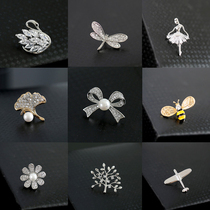 South Korea mini neckline anti-light brooch buckle pin fixed clothes flower shirt Joker invisible accessories female