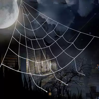 Halloween spider web decoration set Haunted house scene arrangement props horror plush Spider toy room escape