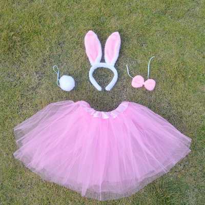 taobao agent Children's suit, clothing, fuchsia small princess costume, rabbit, set, three piece suit