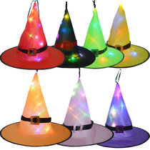 Halloween Witch hat ornament pendant Light Festival lighting belt strap Colorful luminous Witch hat ornament