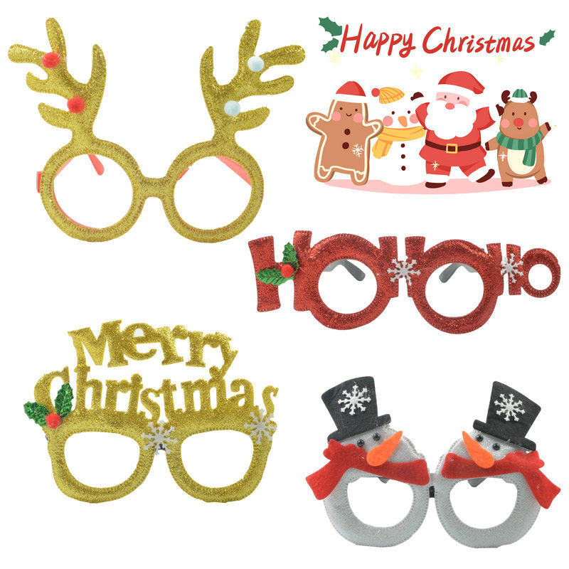 Christmas headwear cute cartoon Eye frames Decorations Christmas Gifts Small Gifts Birthday Party Deer Antlers