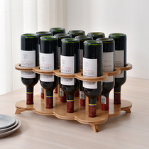 Red Wine Rack Swing Piece Wine Red Wine Wine Holder Wine Bottle Shelf Shelving Shelf Shelves Small Home Brief