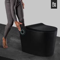 The toilet family kicked the small flush with a sensual foot in a water-free tank
