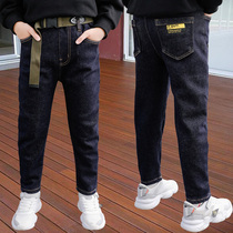  Childrens clothing boys jeans spring and autumn 2021 Western style autumn trousers Childrens pants big childrens autumn casual pants trend