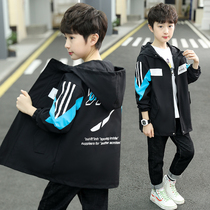 Boys  jackets spring and autumn 2021 new middle and large childrens tops autumn childrens wind clothes autumn Korean tide
