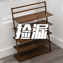 Shoe rack special multi-layer simple dustproof household storage door small shoe cabinet multifunctional solid wood shelf dormitory