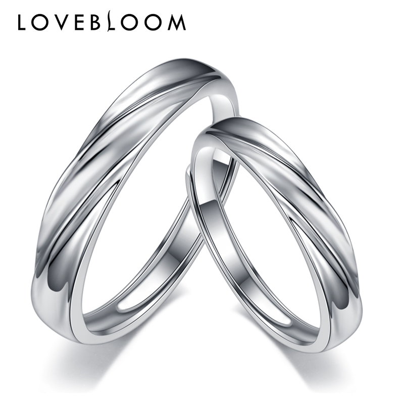 PT950 Platinum ring pure white gold lovers to ring male and female wedding ring Ring Living Vegan Ring PT999