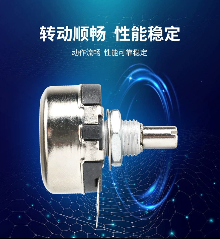 chiết áp đèn 220v WX110(010) 1W đơn lần lượt dây vết thương chiết áp độ chính xác cao núm điều chỉnh điện trở 470 ohms 1K 10K 22K chiết áp vô cấp