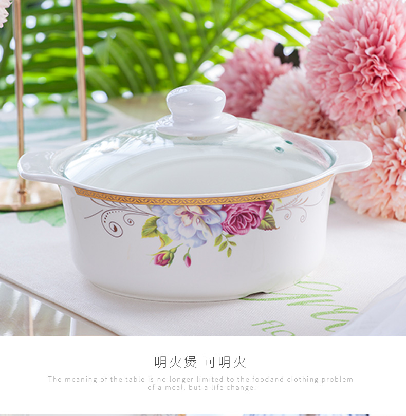 Dishes suit household European Dishes chopsticks jingdezhen ceramic tableware suit Chinese bowl set of ceramic plate