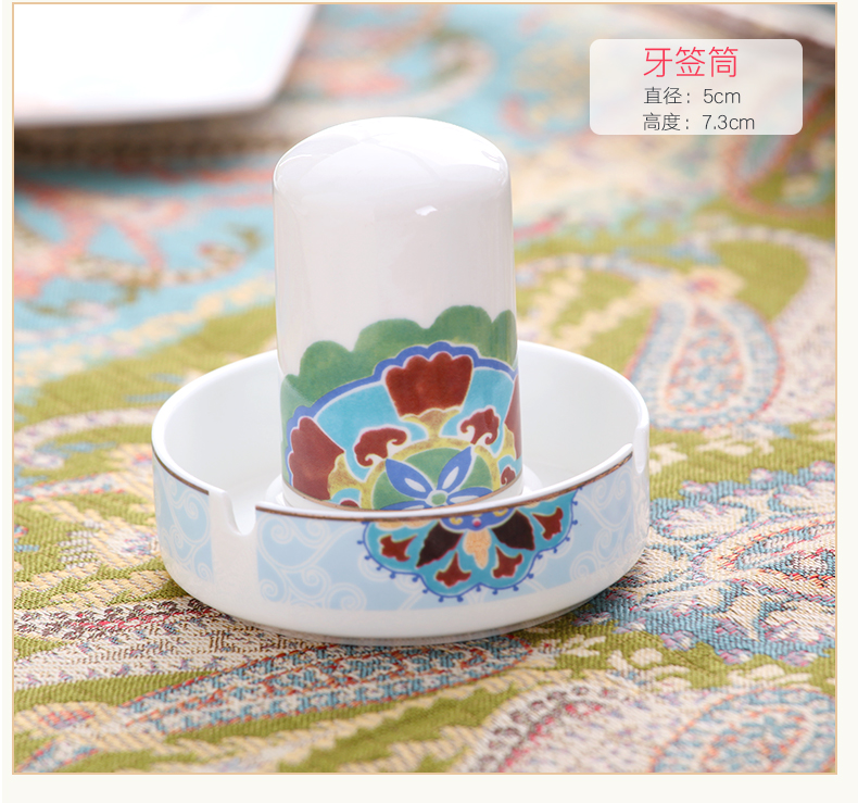 Jingdezhen tableware suit American dishes dishes suit household ceramic bowl European - style ipads porcelain bowl chopsticks plates