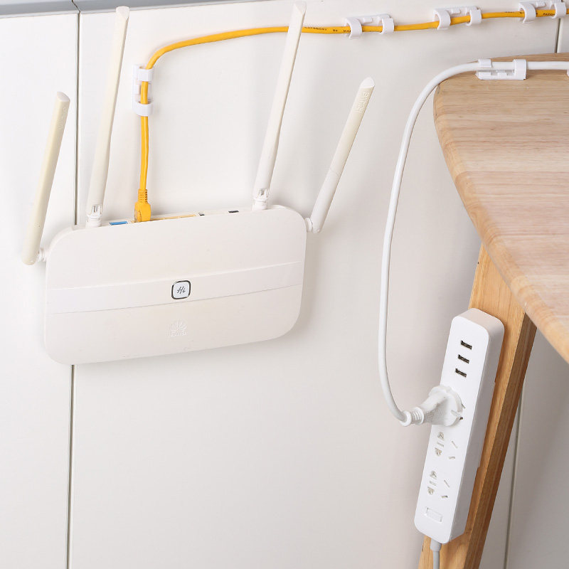 Home insert-row holder wall-mounted powerful no-mark adhesive type fixed buckle platoon insert wall applique extension line wall