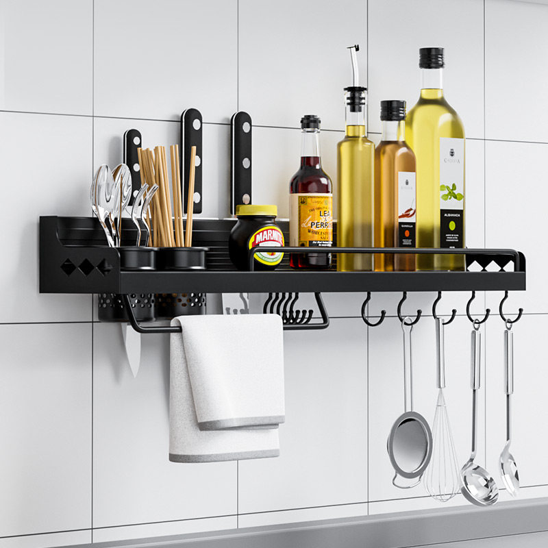 Kitchen shelving Multifunctional kitchen articles good non - perforating wall - mounted spatula seasoning chopsticks shelving