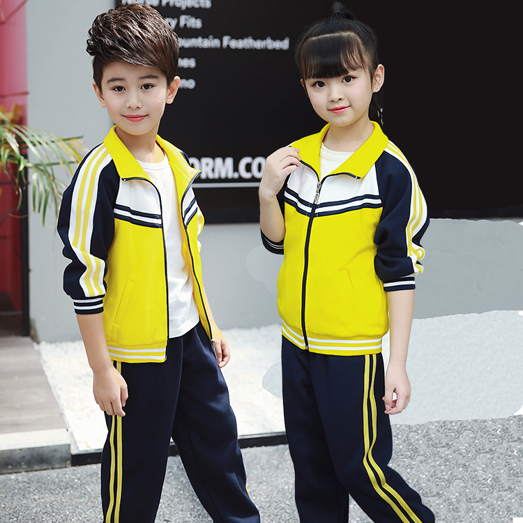 Quần áo mẫu giáo mới mùa xuân và mùa thu đặt cho trẻ em đồng phục thể thao trường tiểu học giáo viên mùa thu và mùa đông dịch vụ tùy chỉnh bán buôn shop quần áo trẻ em đẹp