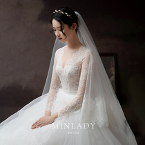 2021 new big tail French high-end atmosphere wedding bride forest department super fairy