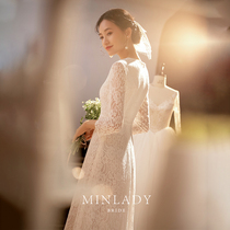 Name:) Xiaoli Xiang light wedding dress 2021 new simple French yarn travel shooting license registration small dress