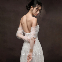 Famous wedding dress Skirt female banquet temperament starry sky luxury luxury high-end evening dress Female gas field Queen toast service