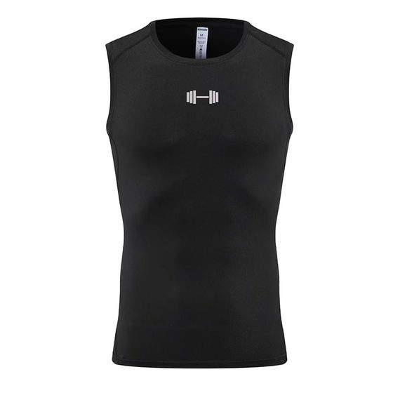 紧身衣男士透气弹力速干运动背心薄款健身训练无袖跑步篮球打底衫