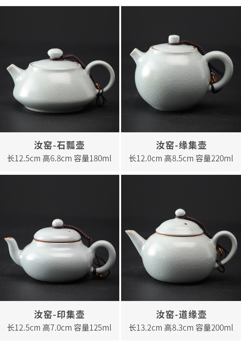 Open the slice your up can raise the teapot pot bearing kung fu tea kettle jingdezhen ceramic teapot hand grasp pot of drinking tea pot