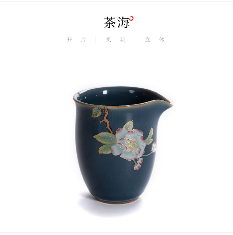 Black pottery, stole home kung fu tea set jingdezhen ceramic teapot teacup tureen tea tea service office