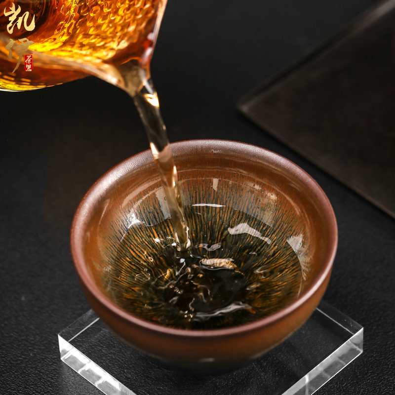 Jianyang TuHao master hand built lamp that host personal kung fu tea cup, single glass ceramic cup tea cups
