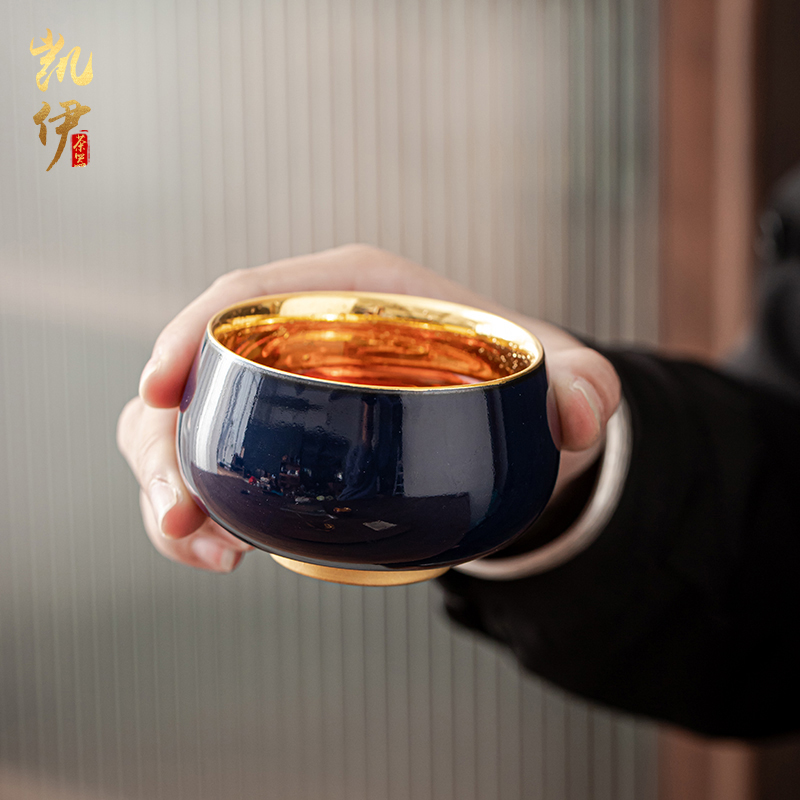 Concept of gold mountain meditation master cup cup kung fu tea cups tire iron ceramic sample tea cup jinzhan cup high - grade tea cup