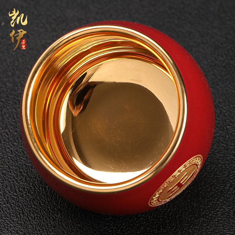 The Master of fine gold cup cup one cup of ceramic cup support private household kung fu tea custom lettering