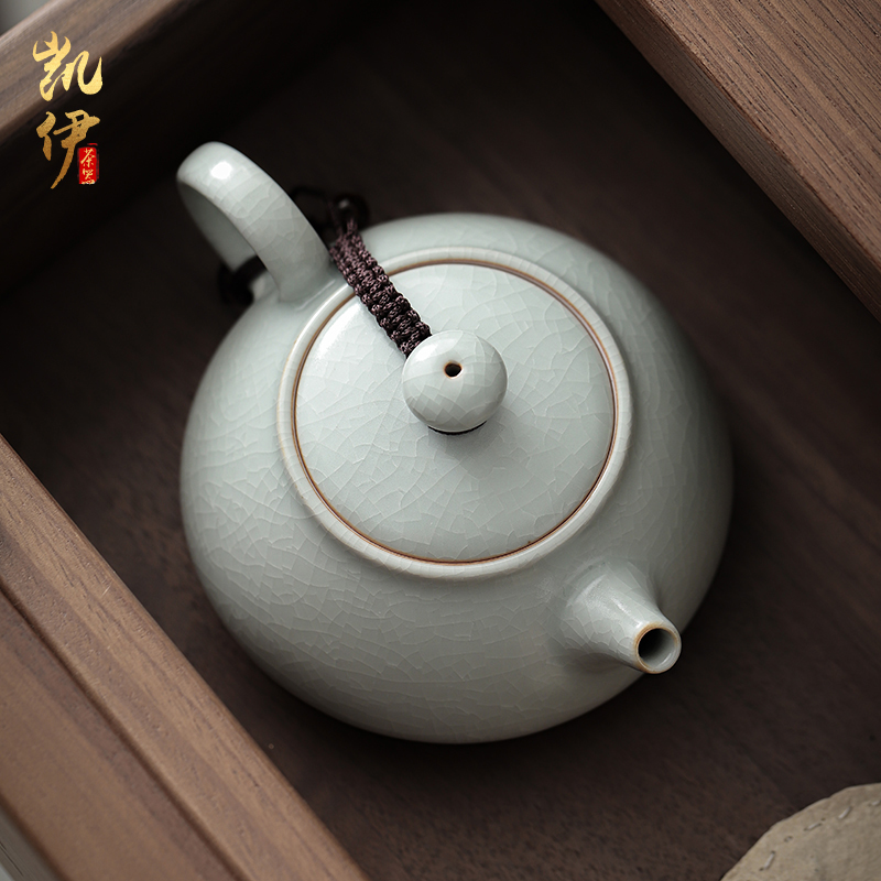 Open the slice your up can raise the teapot pot bearing kung fu tea kettle jingdezhen ceramic teapot hand grasp pot of drinking tea pot