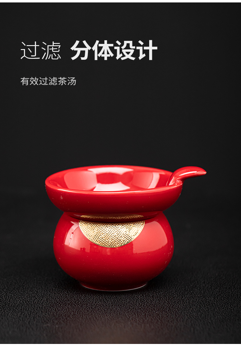 Retired life coppering. As silver tureen tea set household jingdezhen ceramic kung fu tea tea tureen tea silver cup