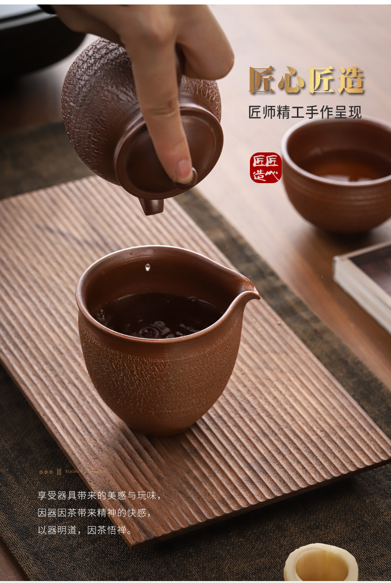 Patrick ho chi - ping master hand made undressed ore clay firewood of antiquity just a cup of tea is tea set points sea ceramic cups of tea