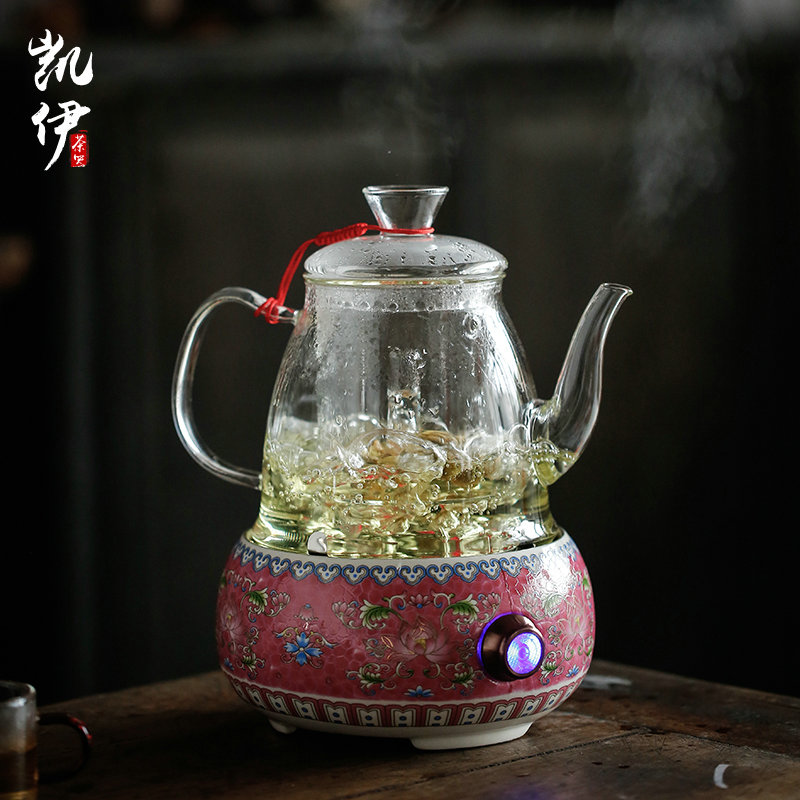 Kate boiled tea is black tea thickening heat - resistant glass tea set tea teapot TaoLu kettle large household