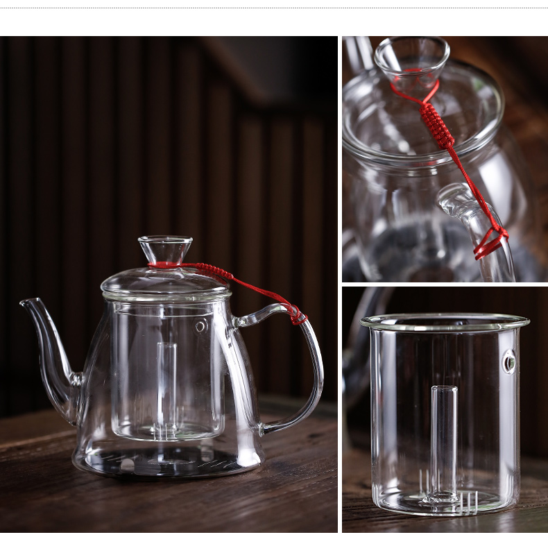 Kate boiled tea is black tea thickening heat - resistant glass tea set tea teapot TaoLu kettle large household