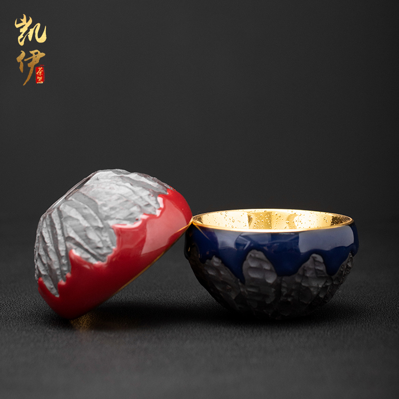 Gold win over a cup of tea master of kung fu tea cups ceramic iron tire sample tea cup high - grade tea cup cup master list