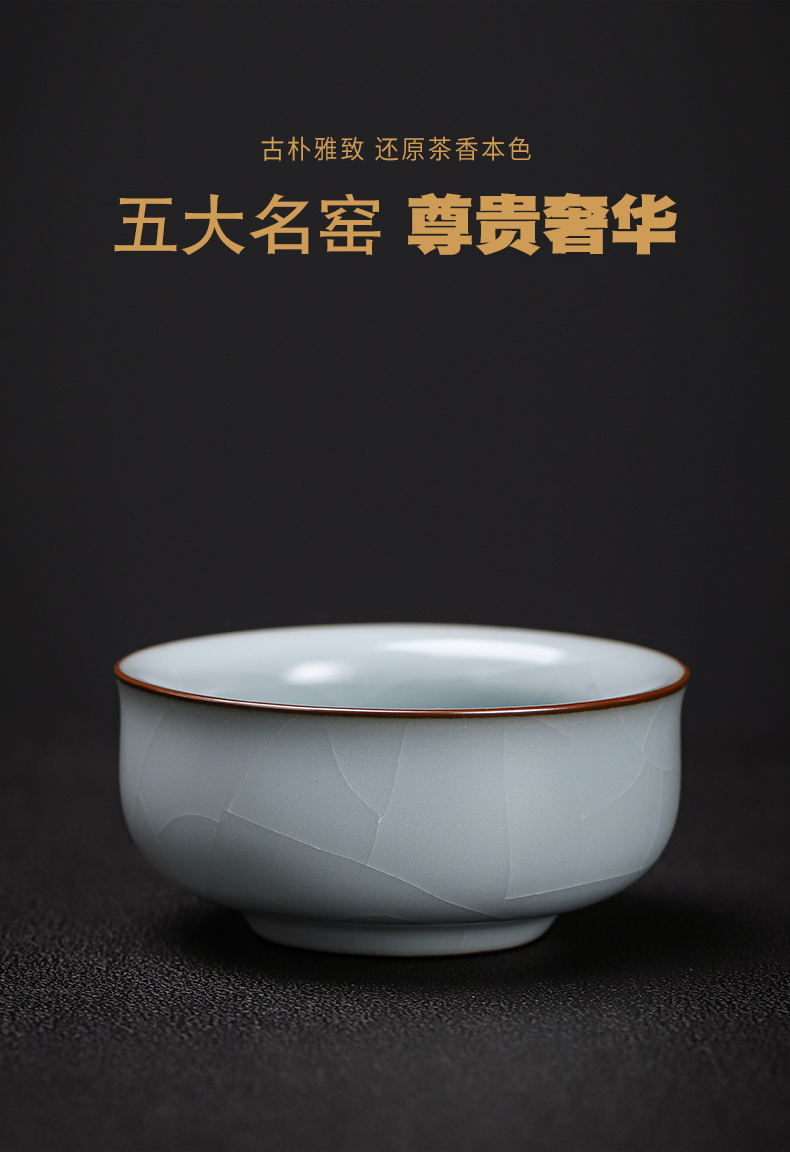 Light to read the manual kung fu tea cups porcelain tea set master single glass ceramic large individual sample tea cup bowl