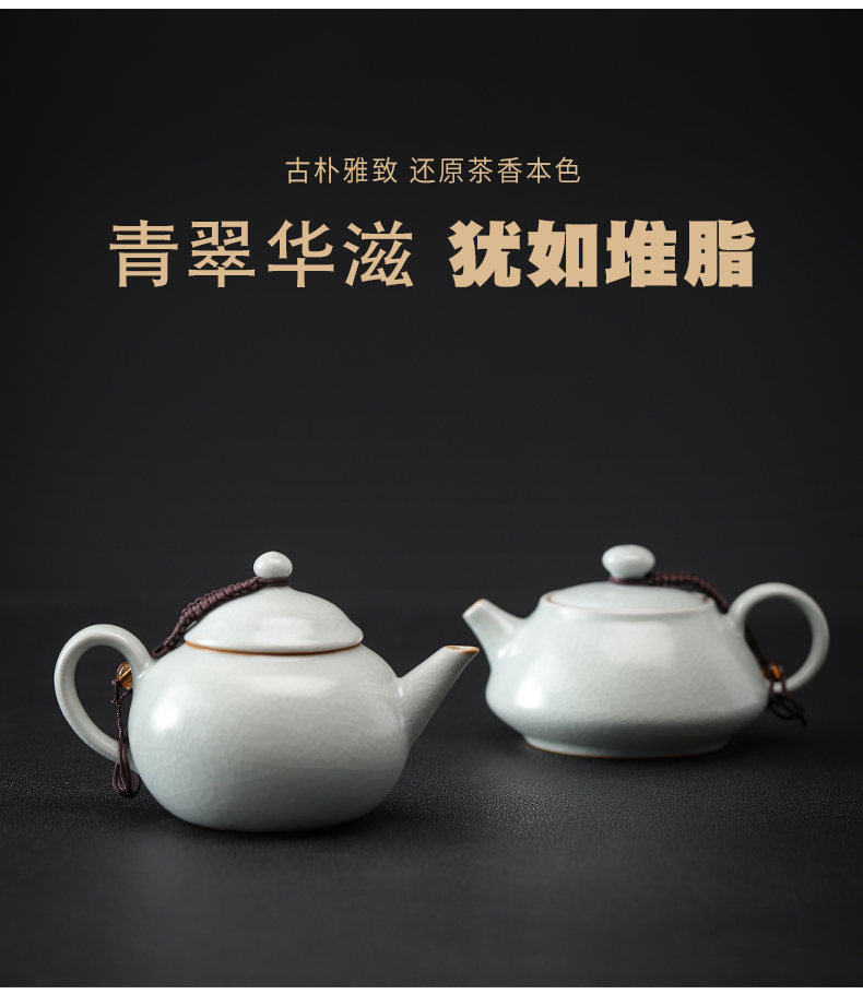 Open the slice your up can raise the teapot pot bearing kung fu tea kettle jingdezhen ceramic teapot hand grasp pot of drinking tea pot