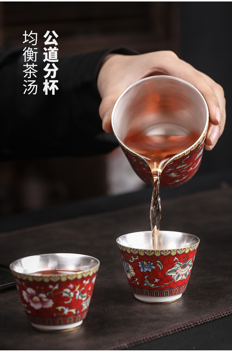 Rosa bellissmo coppering. As enamel silver tureen tea set jingdezhen ceramic kung fu tea tea cup silver cup