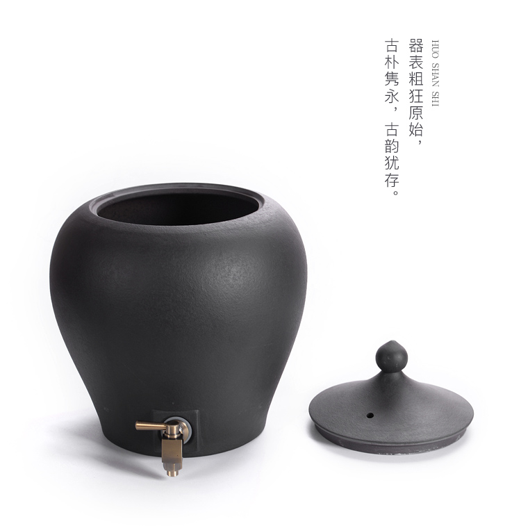 Volcano kung fu tea set household tank storage tank boil tea exchanger with the ceramics tea cylinder filter water purification shengchan dui