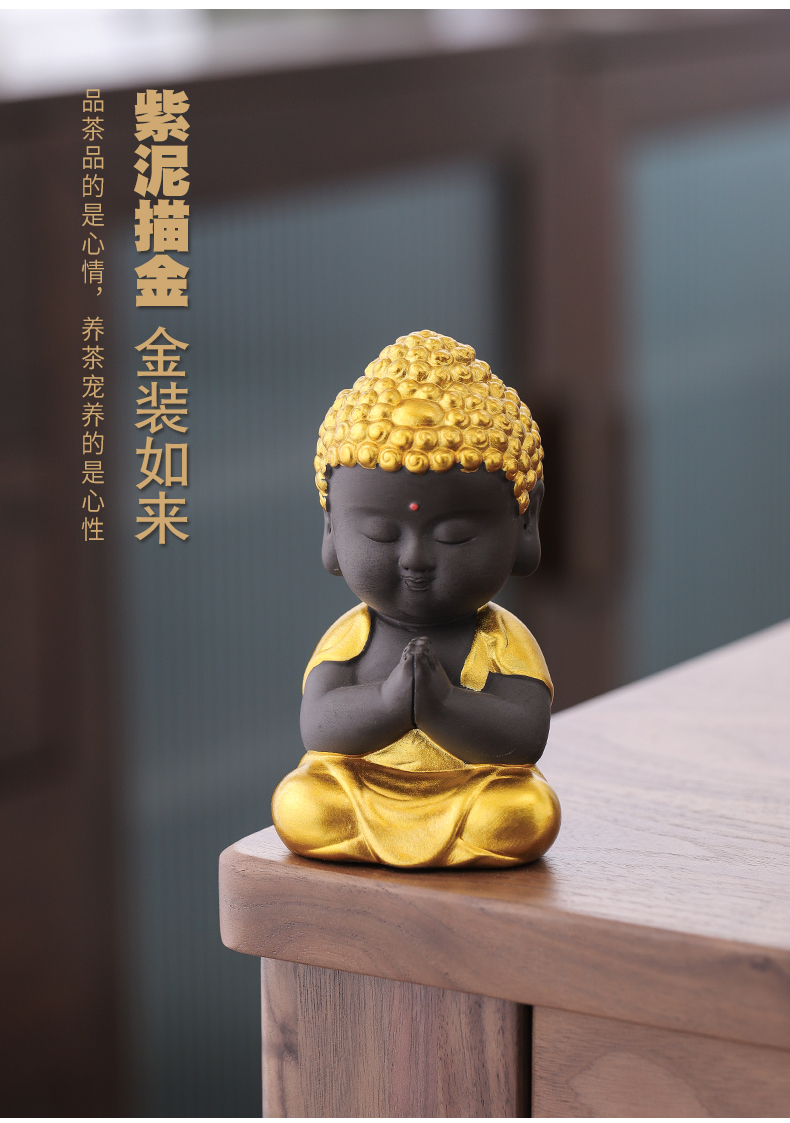 Undressed ore purple sand tea pet paint Buddha furnishing articles can play a ceramic tea set tea sets tea tea accessories home furnishing articles