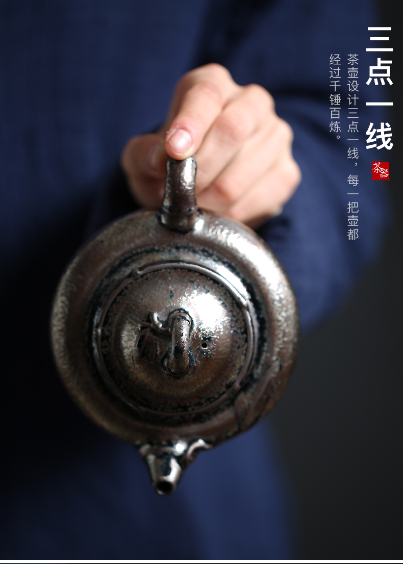 Kate/Zeng Guangxu temmoku up of bamboo pot teapot built manually kung fu tea ceramic teapot