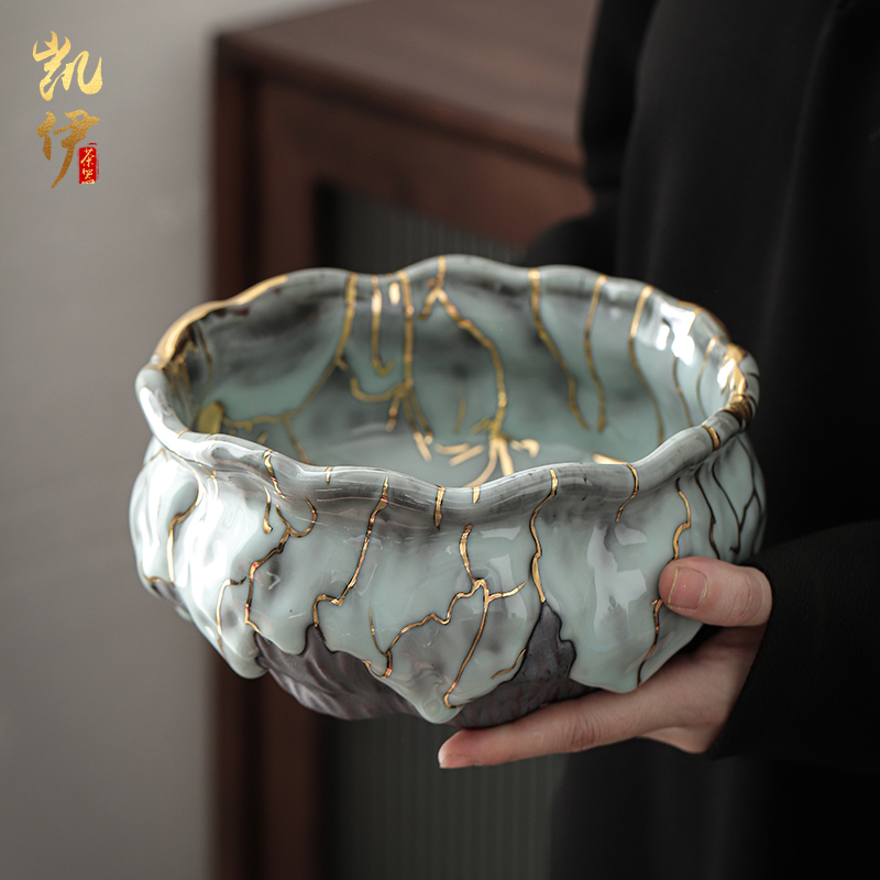 Chi wild'm gold cup for wash large tea wash to ceramic creative tea cups to wash hand washing kung fu tea tea accessories