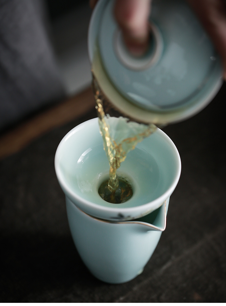 Celadon fuels the kung fu tea sets the teapot big household jingdezhen ceramic tea sets tea tea cups