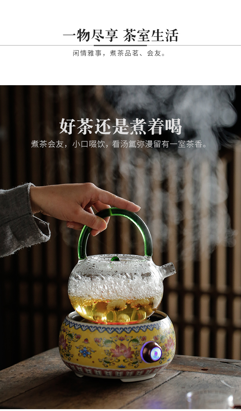 TaoLu glass kettle boil tea machine to filter the teapot high temperature iron girder pot of kung fu tea pot