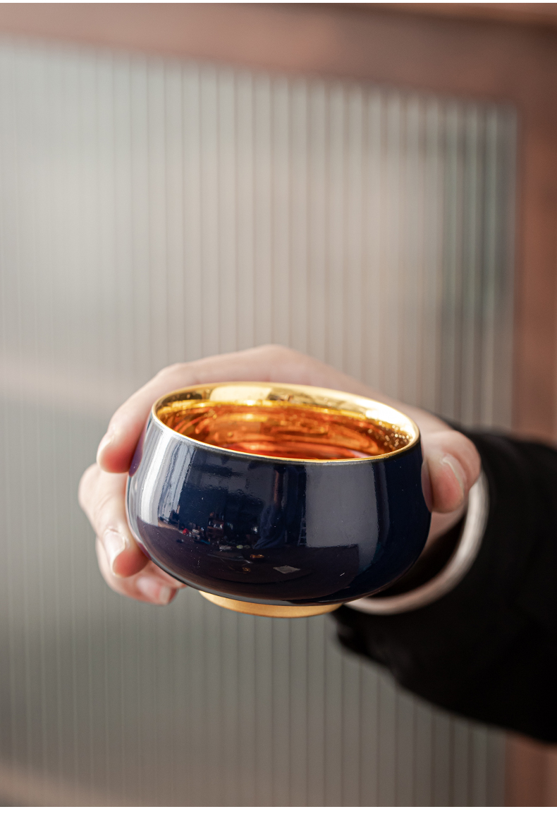 Concept of gold mountain meditation master cup cup kung fu tea cups tire iron ceramic sample tea cup jinzhan cup high - grade tea cup