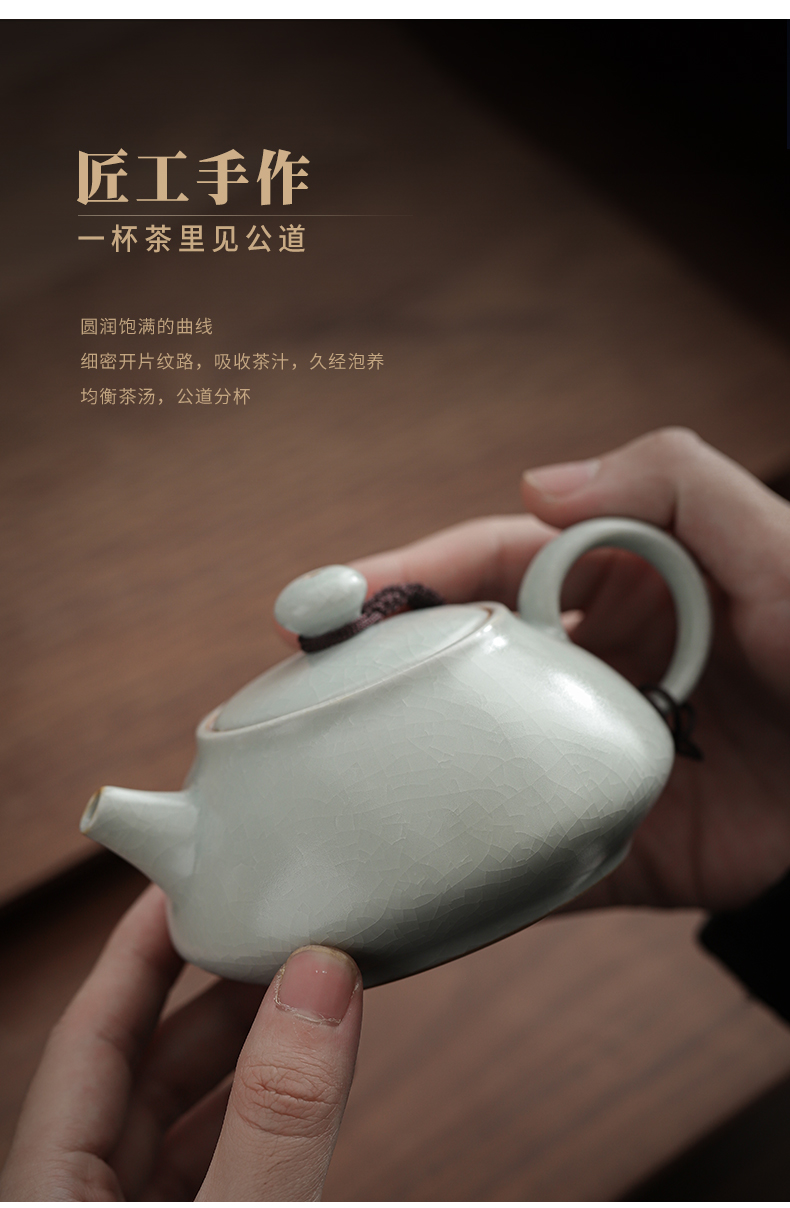 Open the slice your up can raise the teapot pot bearing kung fu tea kettle jingdezhen ceramic teapot hand grasp pot of drinking tea pot