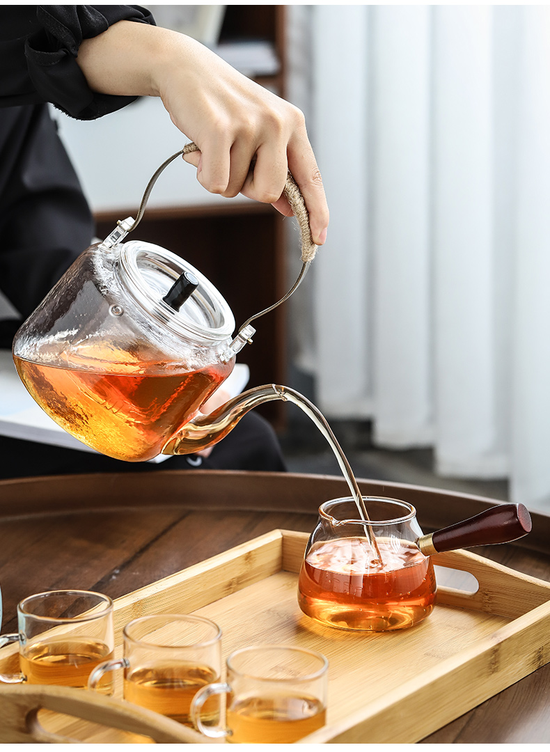 Cooking boil the kettle black tea tea stove'm glass teapot small electric TaoLu household steam boiling tea set