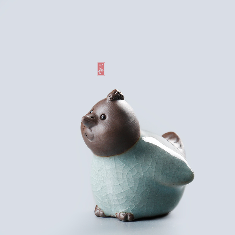 Kay elder brother up with big chicken pet furnishing articles play ceramic crafts tea tea tea tea accessories