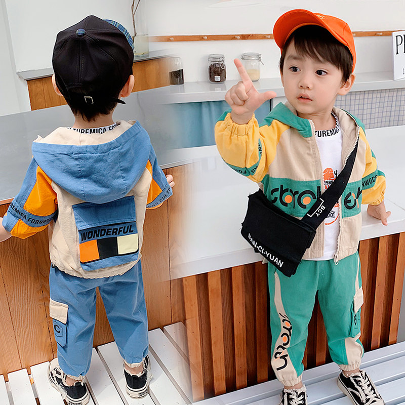 Boys spring and autumn suits 1 Western style new one-year-old children's suits 3 babies 4 handsome 5 clothes children 6 Korean version 0 tide