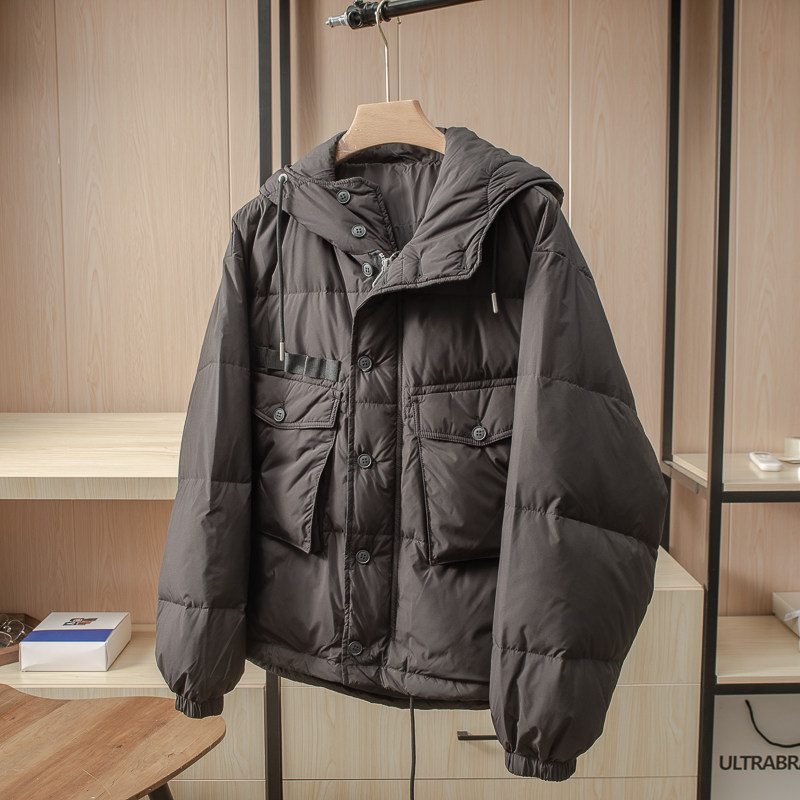 Designer series burst like pure anti-season men's 80 gray duck down fluffy jacket bread down jacket