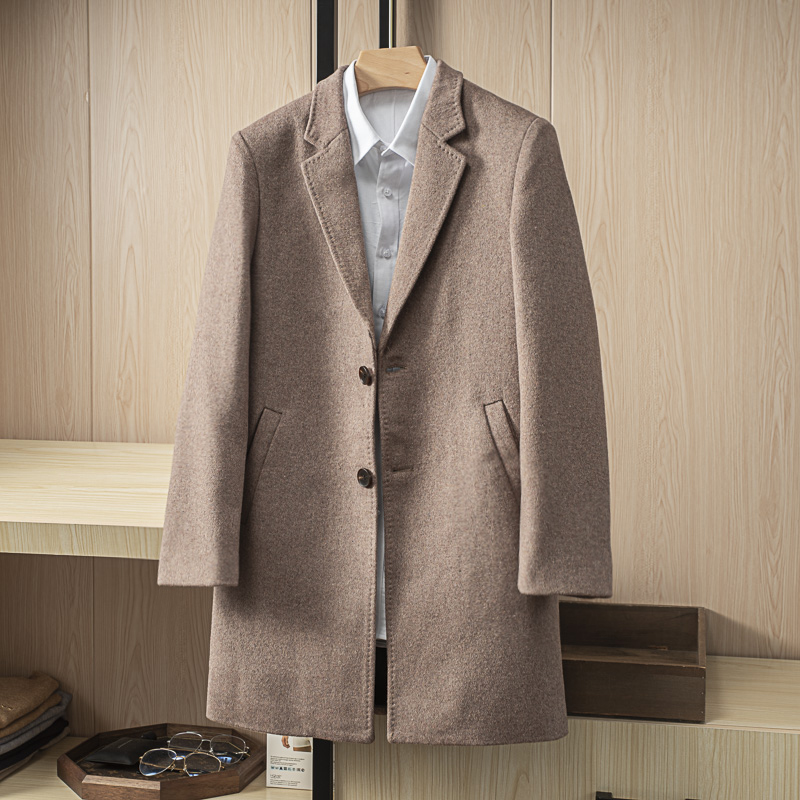 Special Withdrawal Cabinet Fracking for price-performance men Can wear closed eyes 40% wool blend in long version of fur