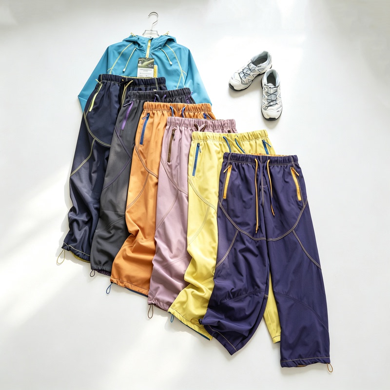 Outdoor Autumn Thickened Double-Layer Composite Functional Dopamine Color-Blocking Hasselblad Line Workwear Casual Pants for Men and Women Couples Outdoor Autumn Thickened Double-Layer Composite Functional Dopamine Color-Blocking Hasselblad Line Workwear Casual Pants for Men and Women Couples