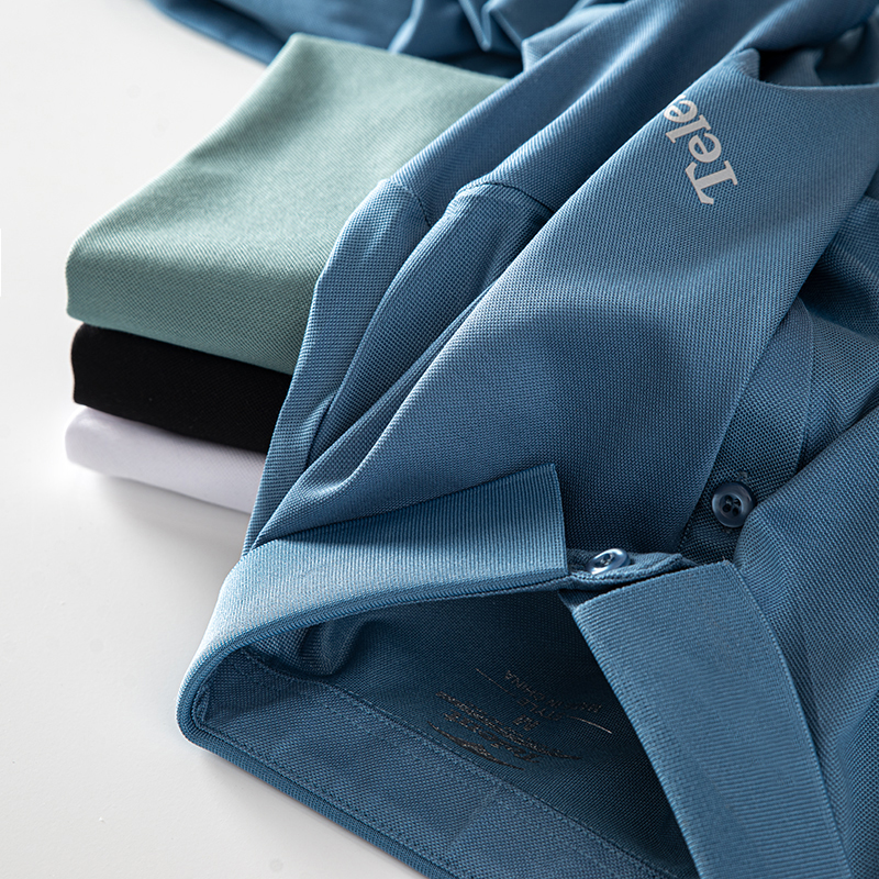 Brand discount 2021 Summer new male regenerated cellulose blend mercerized mercery turtlenecks POLO shirt short sleeves